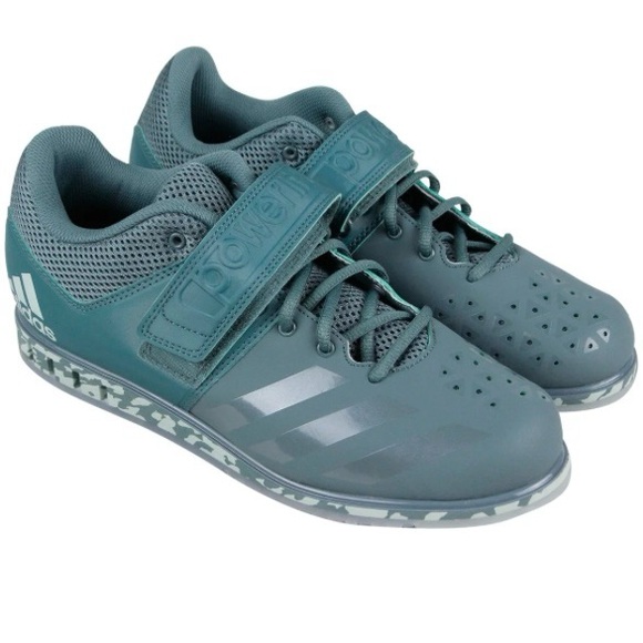 EUC Adidas Men's Powerlift Green w/ Camo Powerlifting Shoes
